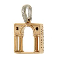 Anhänger Loving Palladio  3D in Rosègold Diamante 0.02 Ct 10R SERLIANA - 10R SERLIANA